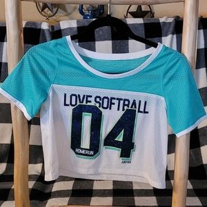 Girls justice softball jersey size 12